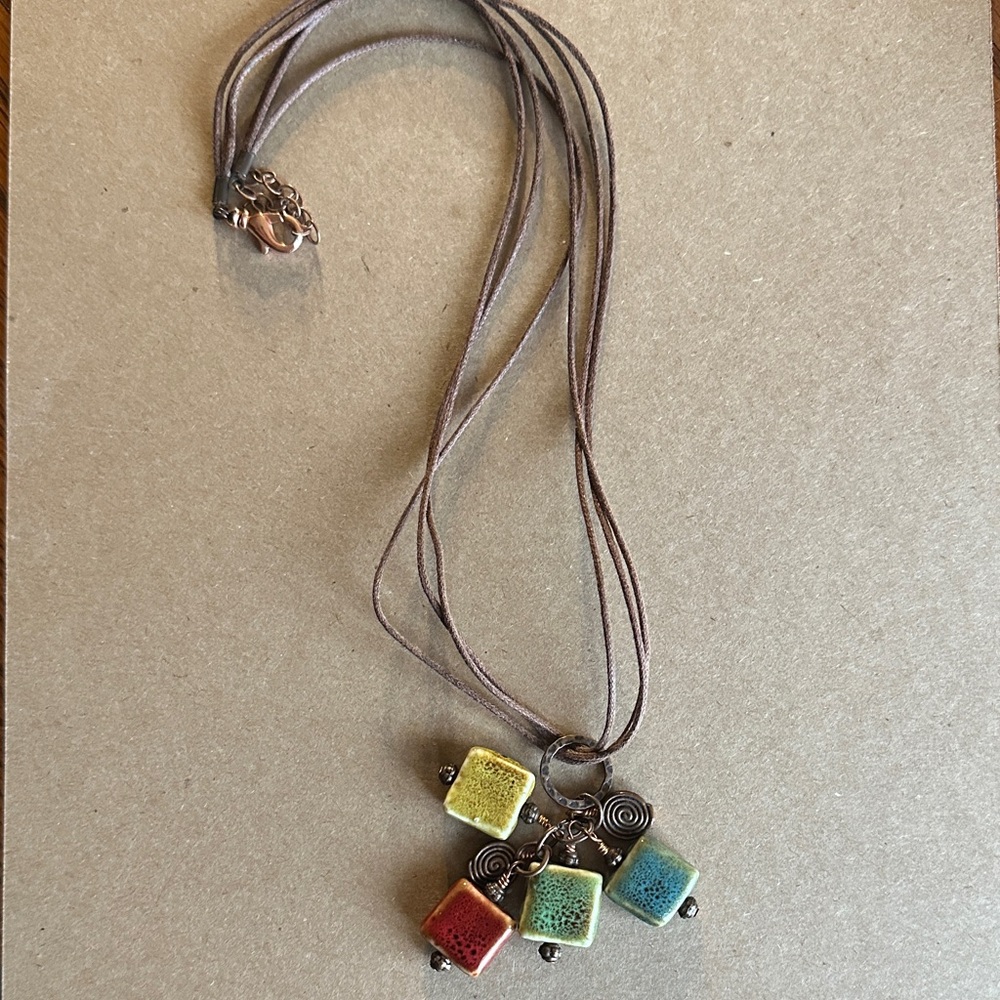 Artisan Ceramic Charm Necklace